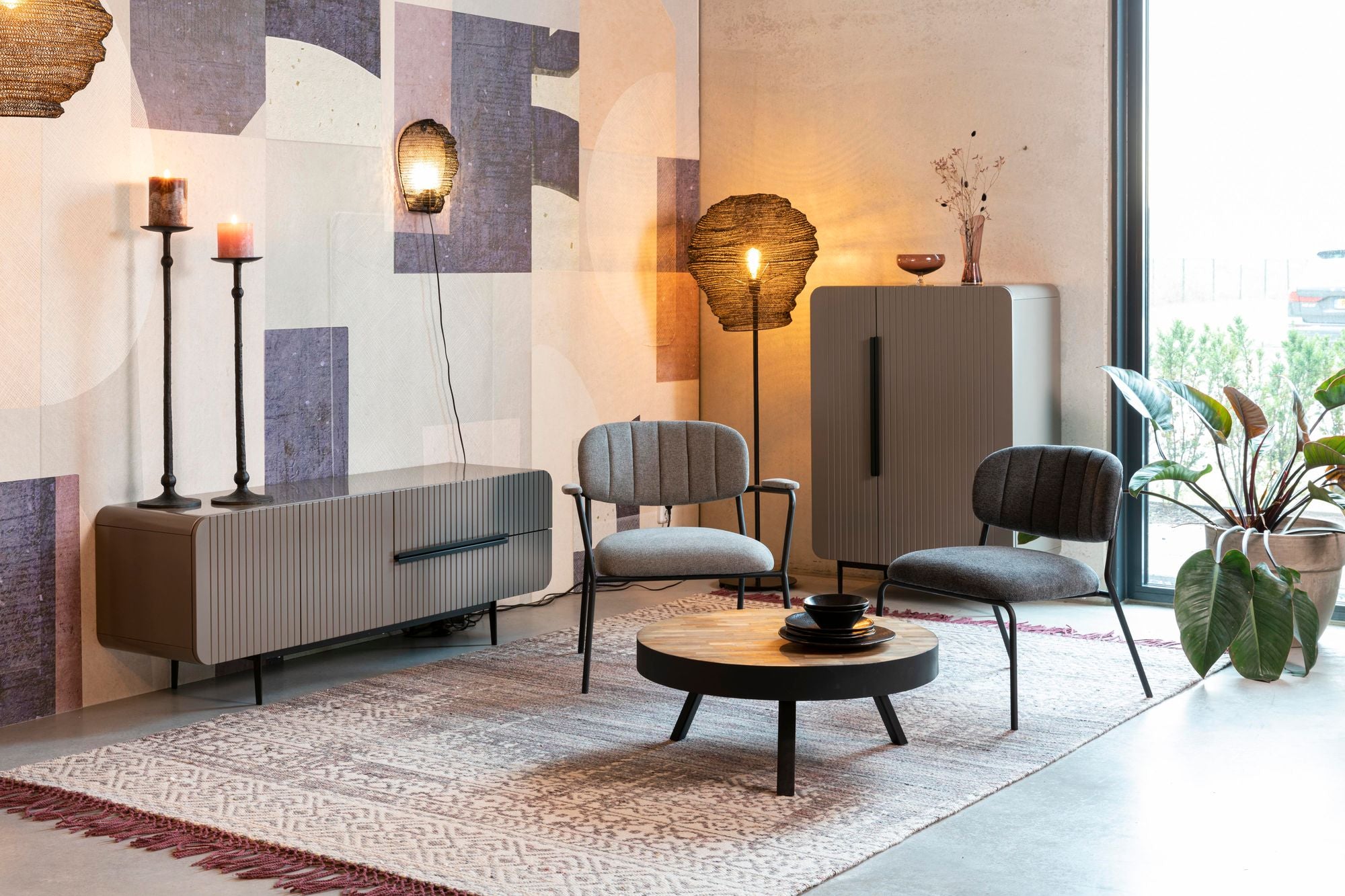 Lena Black Floor Lamp